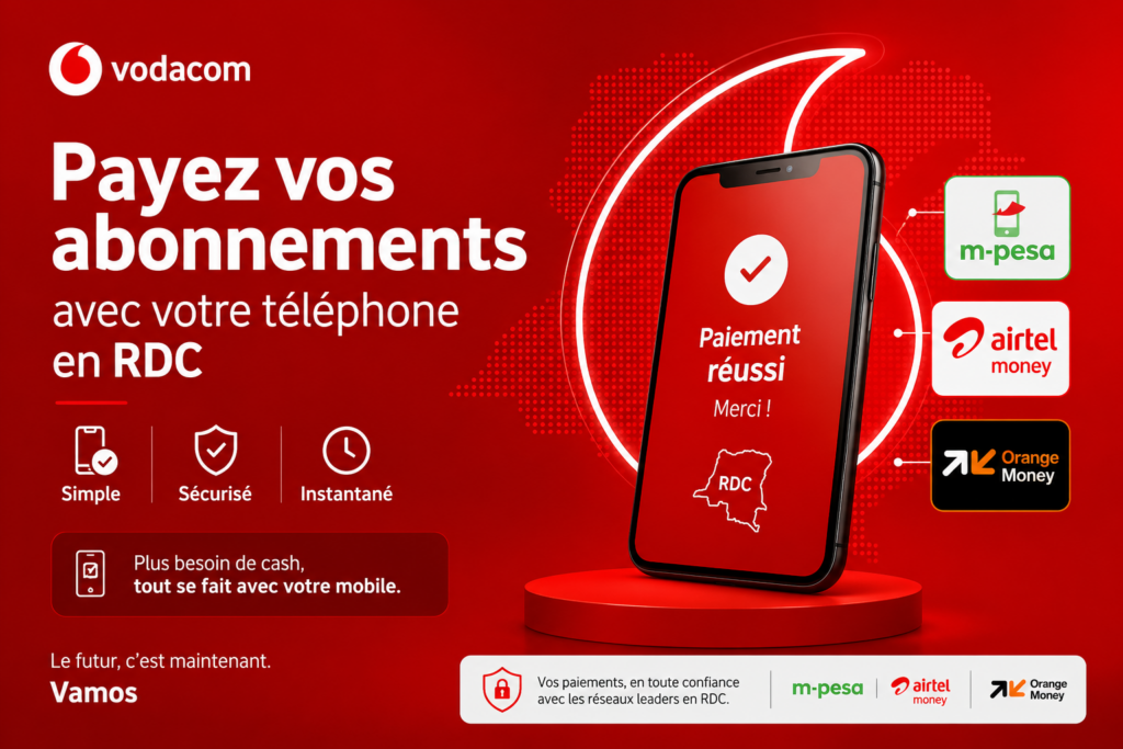 payez vos abonnements avec votre telephone en RDC
