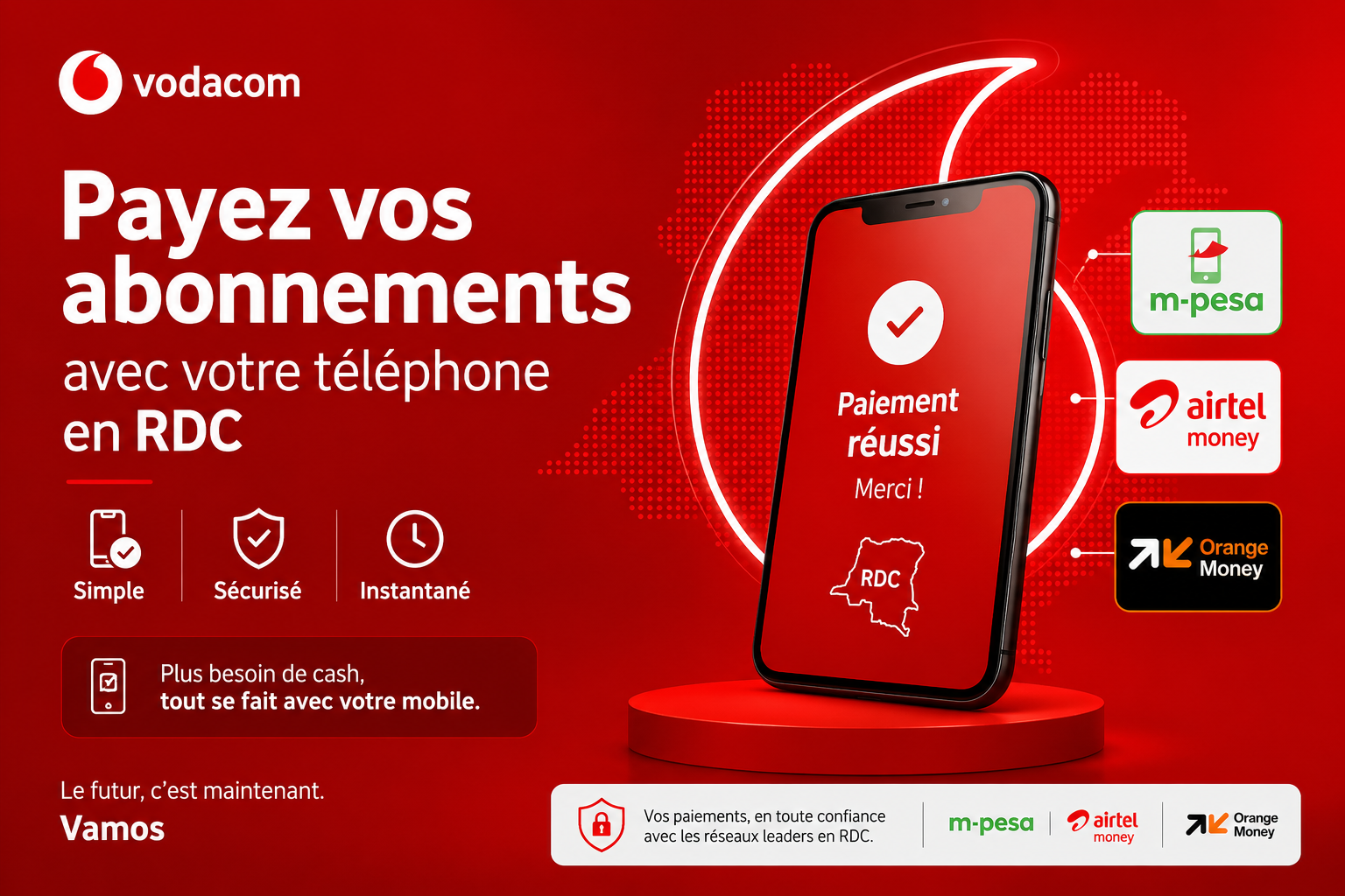 payez vos abonnements avec votre telephone en RDC