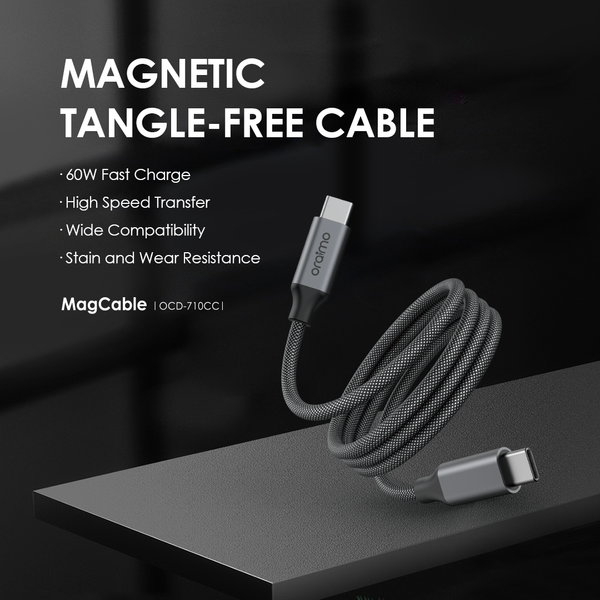 Oraimo MagCable 1M 60W Type-C to Type-C Data Cable Oraimo MagCable 1M 60W Type-C to Type-C Data Cable