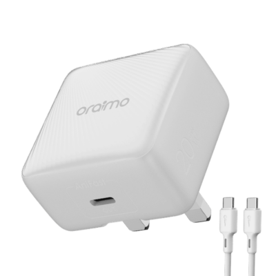 Oraimo PowerCube 20 Chic 20W GaN Wall Charger Kit with Type-C to Type-C Cable Oraimo PowerCube 20 Chic 20W GaN Wall Charger Kit with Type-C to Type-C Cable