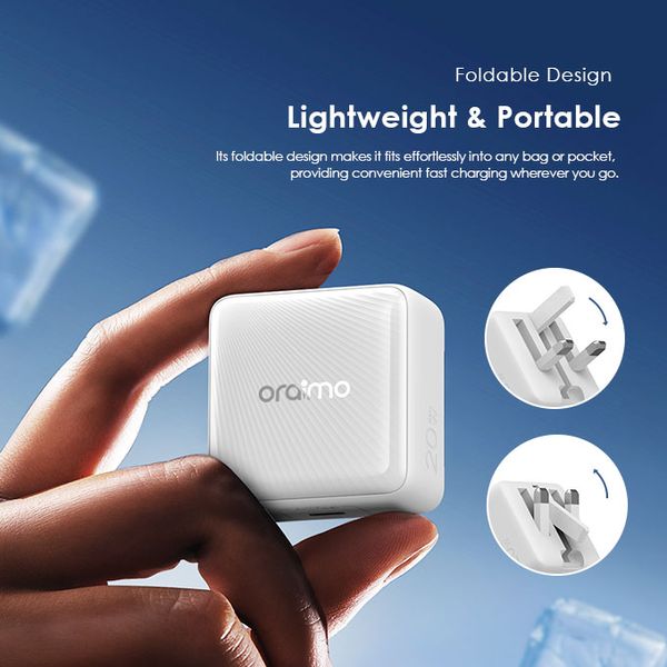 Oraimo PowerCube 20 Chic 20W GaN Wall Charger Kit with Type-C to Lightning Cable Oraimo PowerCube 20 Chic 20W GaN Wall Charger Kit with Type-C to Lightning Cable