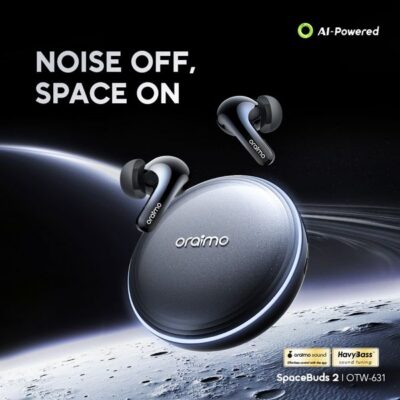 Oraimo SpaceBuds 2 52dB Hybrid ANC and AI Translation Wireless Earbuds