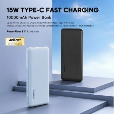 Oraimo PowerFlow B11 10000mAh 15W Power Bank - Vue détaillée 1