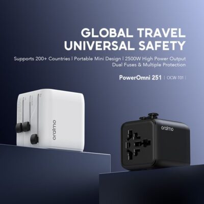 Oraimo PowerOmni 251 2500W Multi-Plug Travel Converter Oraimo PowerOmni 251 2500W Multi-Plug Travel Converter