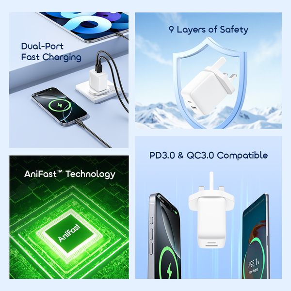 Oraimo PowerCube 201 UK Type Plug 20W Charger Kit Oraimo PowerCube 201 UK Type Plug 20W Charger Kit