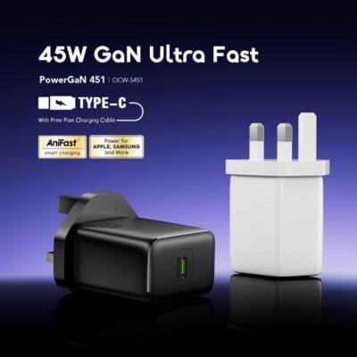 Oraimo PowerGaN 451 45W Gan Ultra Fast Wall Charger